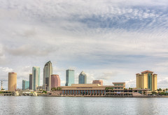 Tampa with Blue Sky and Clouds