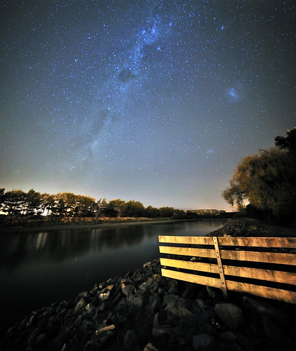 longexposure newzealand sky stars landscapes nightscape tranquility astrophotography palmerstonnorth waterscape milkyway photostitching manawaturiver vertorama magellanclouds