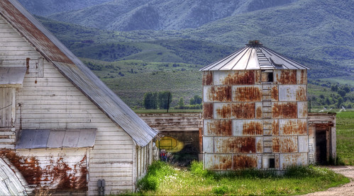 mountains rural buildings utah catholic farm farming silo fields monestary outbuildings