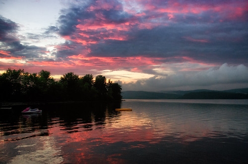 pink sunset cloud water night river cloudy quebec dusk cottage magenta calm hills ottawariver formations markheine