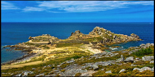 sea españa la mar spain coruña fort hill galicia galiza castro peninsula coruna baroña