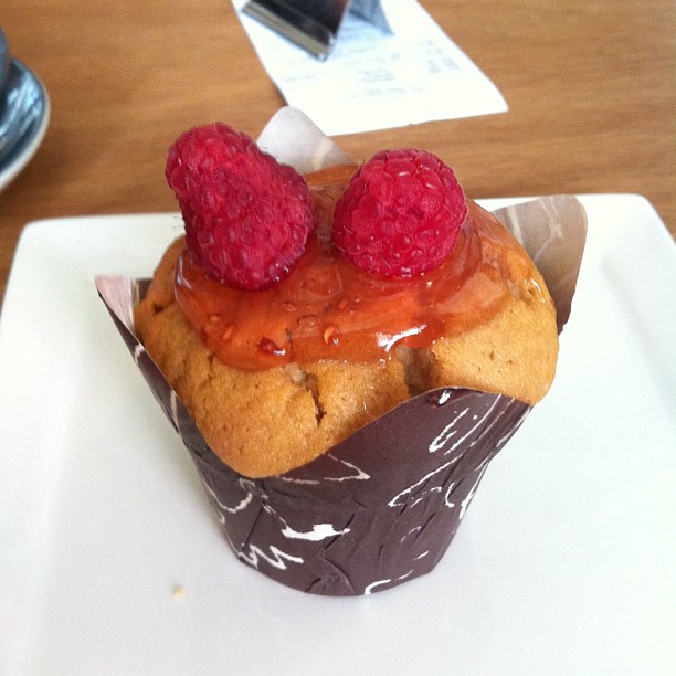 Raspberry muffin #breakfast #foodporn