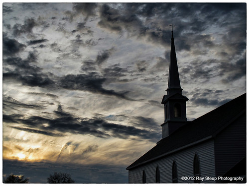 sunset church clouds march spring indiana churchsteeple canong12 canonpowershotg12