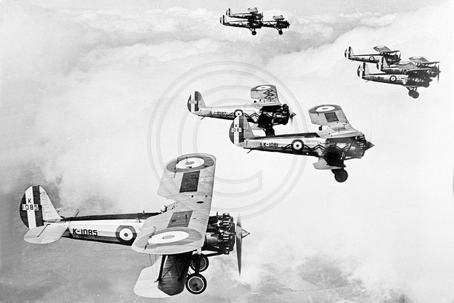 RAF Bristol Bulldog Formation (lead aircraft K1085)