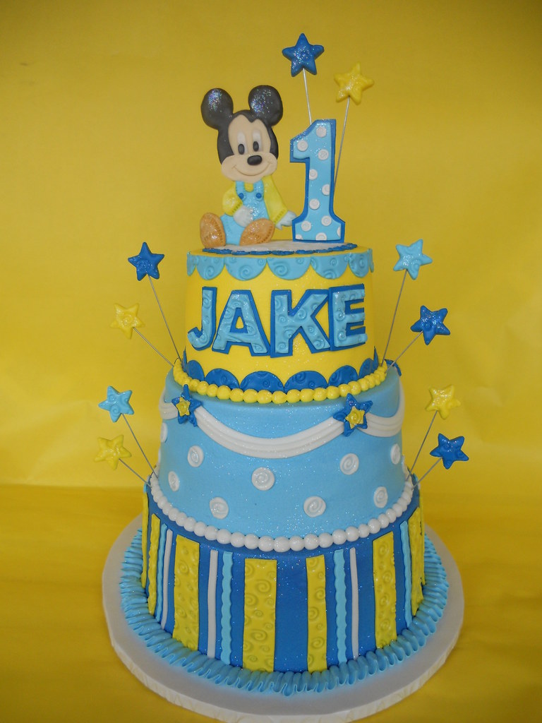 Baby Mickey 1st Birthday Cake Amy Stella Flickr