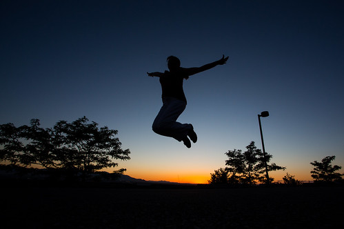 sunset silhouette sarah outside jump jumping jumpology