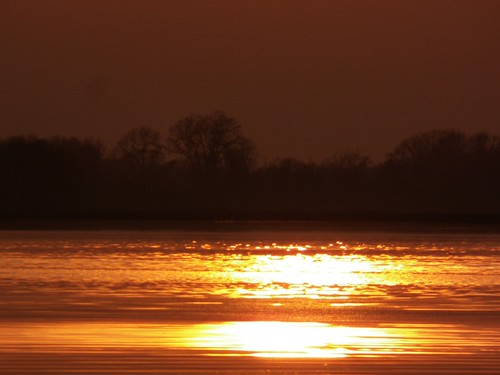 sunset reflection river