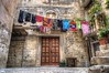 Croatia streetview; Hanging the wash in Trogir