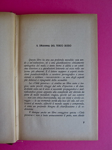 Gore Vidal, La città perversa, Elmo editore 1949. Pag. 7 (part.), 1