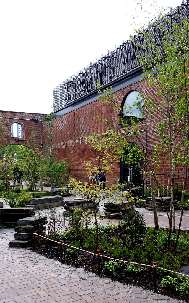 St. Ann's Warehouse in DUMBO, Brooklyn -- architectural renovation by Marvel Architects, landscape design by MVVA