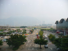 view from airport chek lap kok Hong Kong