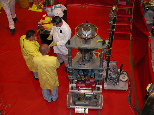 The Godiva Critical Assembly or Godiva IV is disassembled
