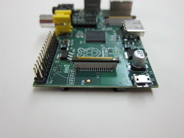 Raspberry Pi - Power, SD Card Slot (Below)