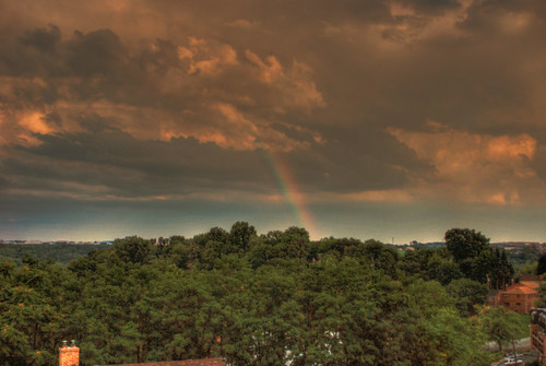 rain weather skyline rainbow day pittsburgh cloudy pennsylvania pa hdr mygearandme me2youphotographylevel1