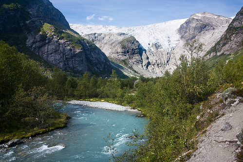 green ice norway river path glacier 450d bergsetbreen 1855is