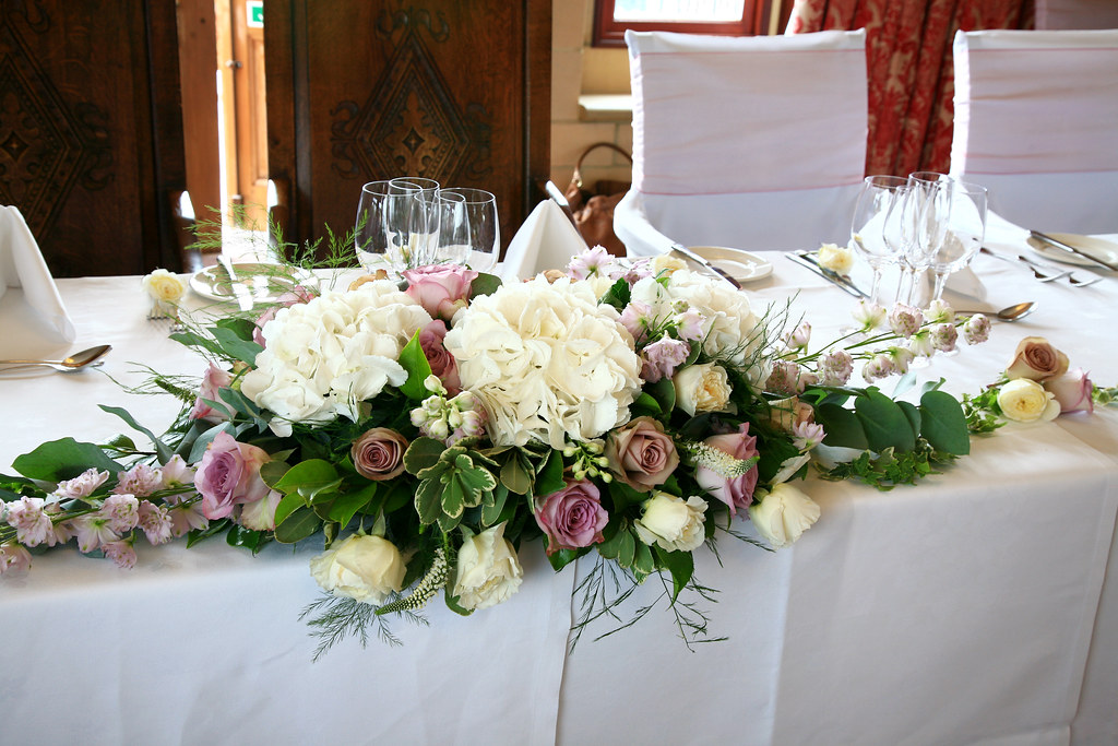 Wedding Flowers Venue Head Table Decoration Wedding