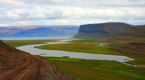 road panorama west landscape iceland scenery view fjords icelandic vestfirðir westfjords