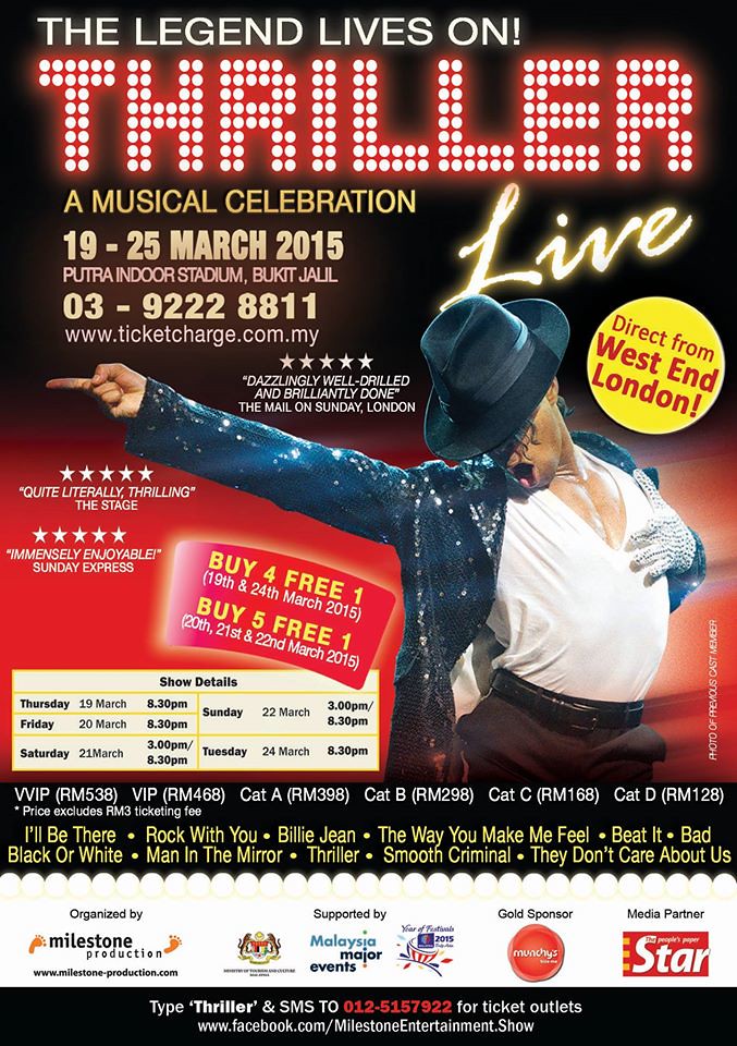 Konsert Musical Thriller Live Malaysia Tribute Michael Jackson