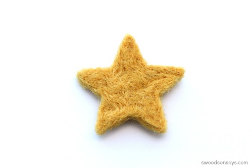 Needle felted star