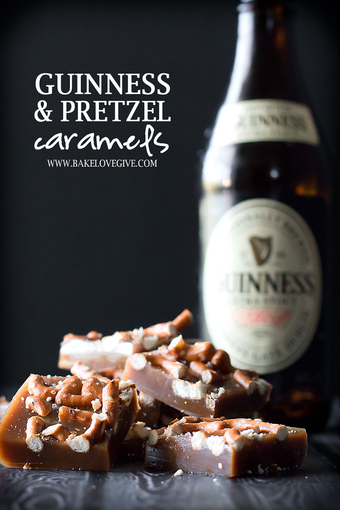 Guinness and Pretzel Caramels - a salty sweet treat for St. Patrick's Day