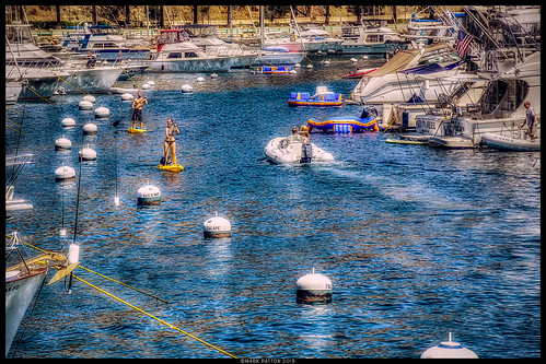 california woman man art water island harbor boat catalina nikon kayak ship paddle hdr channel avalon buoy rhib paddler d7000 ©markpatton