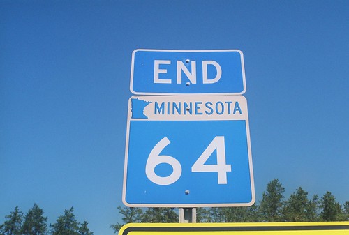 minnesota midwest 64 end roadsigns highwaysigns stateroutesigns stateroute64 endsigns