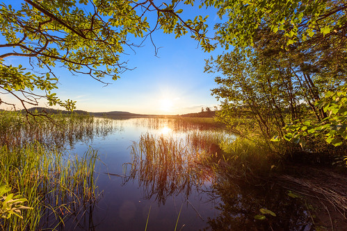 sunset sun lake water canon finland evening midsummer angle wide sysmä päijänne 1635mm 5dsr