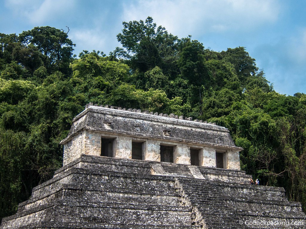 The top of the Temple of the Inscriptions, which is not open to tourists to climb