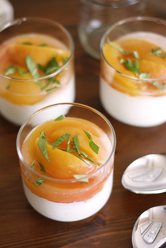 Prosecco Poached Peaches with Coconut Yogurt | girlversusdough.com @stephmwise