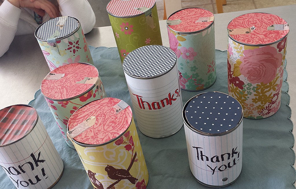 Tin can thank you gifts