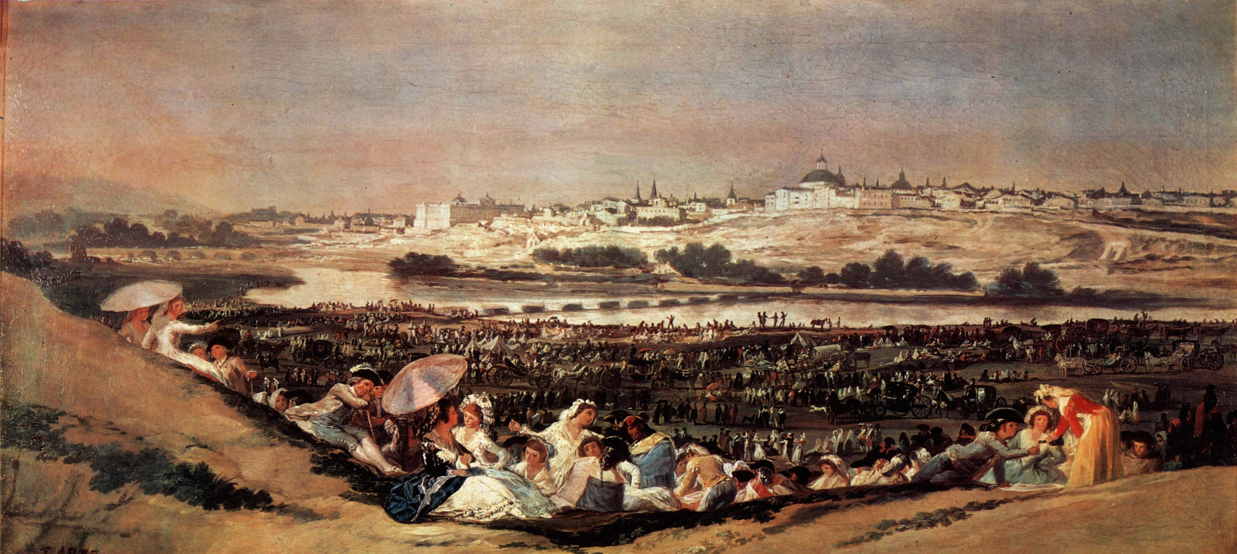 Escena festiva a orillas del Manzanares. Francisco de Goya. Óleo sobre lienzo, 1788