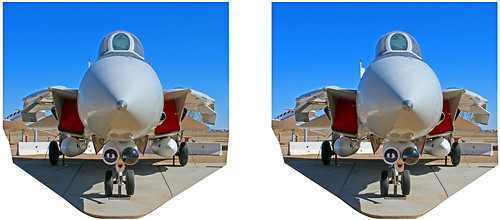 airplane 3d crosseyed fighter f14 aircraft jet stereo tomcat airpark stereophotomaker foldedwing stereographics joedaviesheritageairpark stereomasken