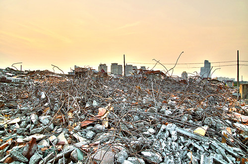 china sunset ruins remove hangzhou xiaoshan 城北村