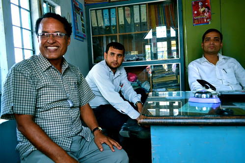 On the left Mr. Bhola Nath Yogi, found of Hindu Vidyapeeth Boarding School and the Children's Peace Home