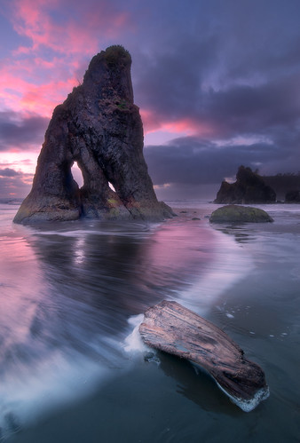 ocean park sunset seascape beach landscape washington colorful skies state pacific northwest tokina driftwood national olympic ruby seastacks 1116 d300s