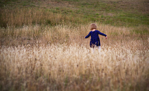 playing girl field grass rural freedom campania farm running tasmania longgrass