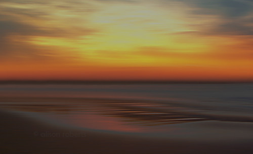 ocean sunset beach spain colours sundown noja ©alisonroberts