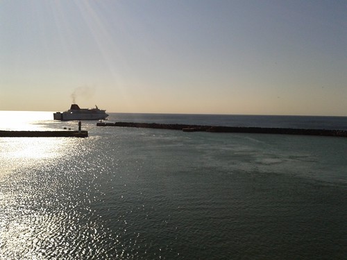 sunset phonecam ship sweden gotland
