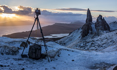 Old Man of Storr BTS, it was a tad windy not to mention cold