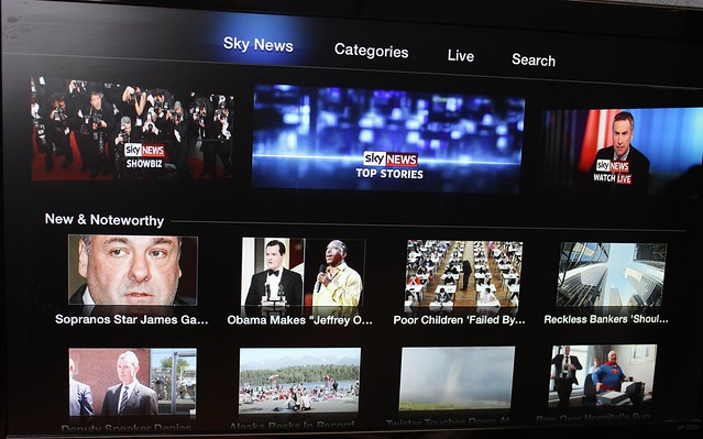 Sky News on an Apple TV