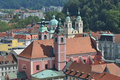 Franciscan church and Cathedral from Nebotičnik