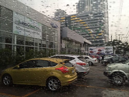 raining in summer,  Makati Ford parking