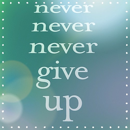 never never never give up