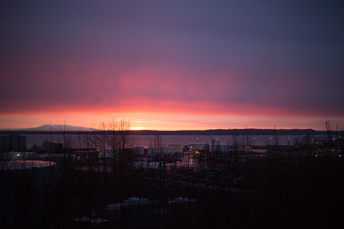 sunset alaska port anchorage