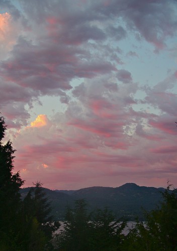 pink sunset sky clouds day bc cloudy sooke