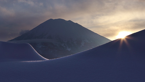 winter sun mountain snow japan sunrise volcano hokkaido niseko mtyotei mountyotei mountyōtei mtyōtei