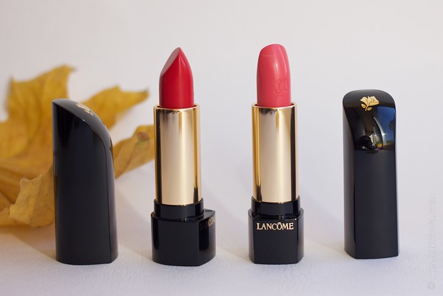 15 Lancome L'Absolu Rouge   Advanced Hydrating Lipcolor   Rouge Amour, Rose Comtesse swatches