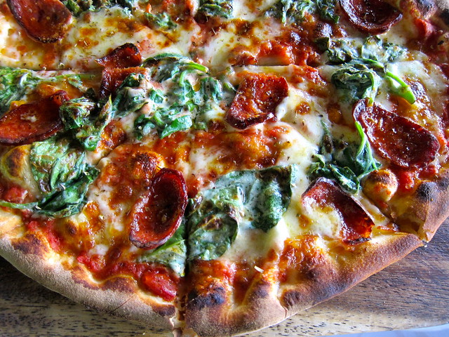 Amici Chorizo and Spinach Pizza