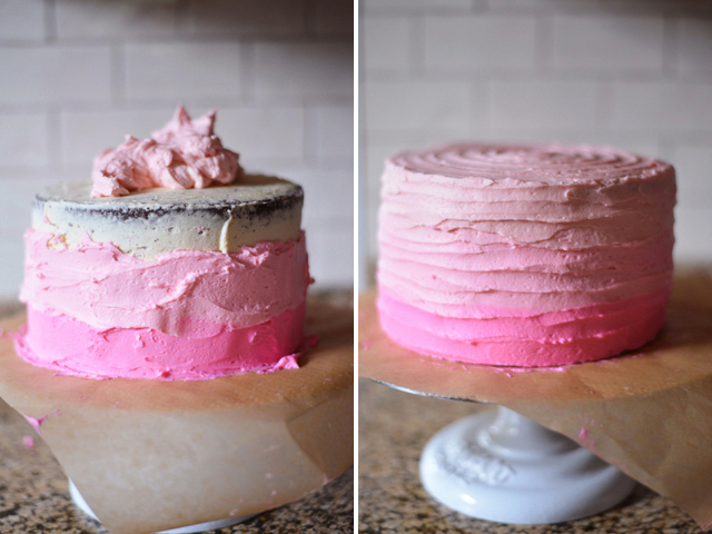 How To Ice An Ombre Cake - For Beginners | Cakegirls