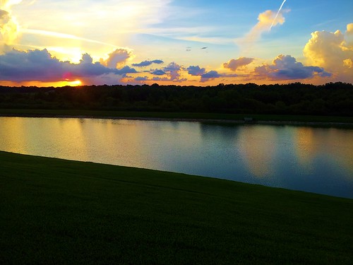 sunset water clouds pond lakeland lakelandflorida carltonarmsnorthlakeland